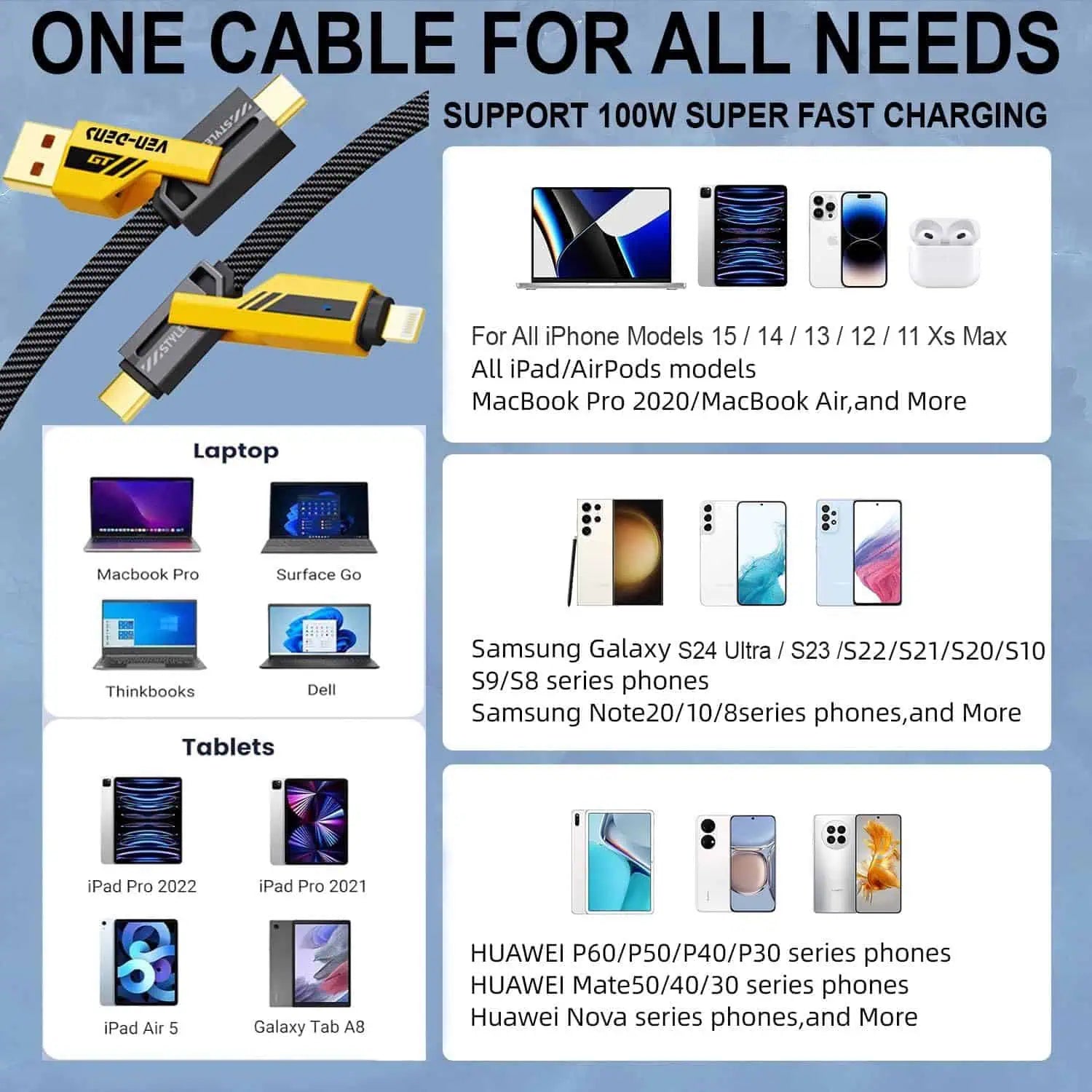 4 in 1 Car Cable | كابل سيارة 4 في 1